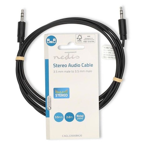 ΚΑΛΩΔΙΟ STEREO ΣΕ STEREO NEDIS CAGP22000BK30 (233-0611) 3,5 mm 3.00m